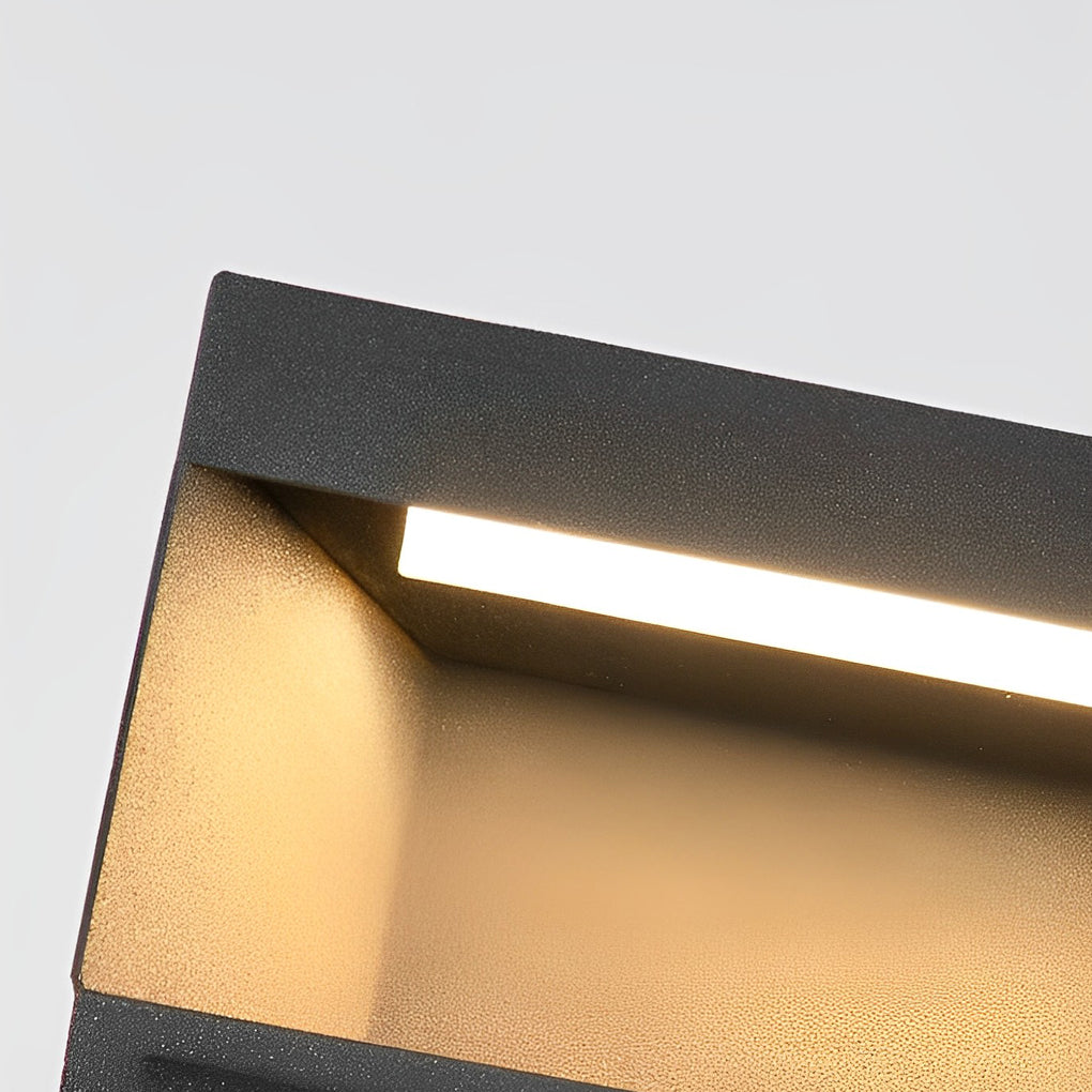 Premium Black Square Solar LED Deck Lights for Outdoor Landscaping