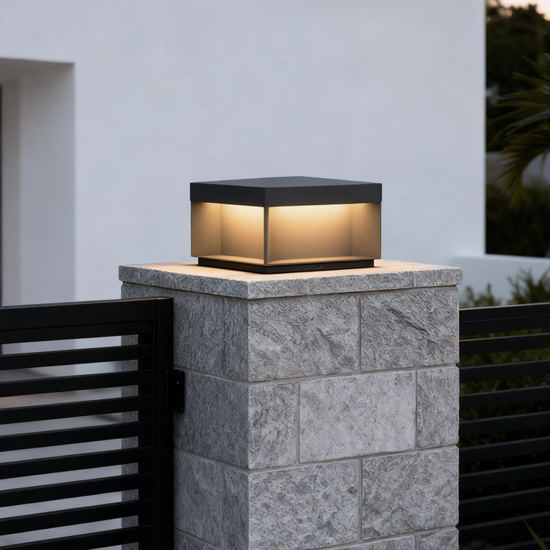 Premium Black Square Solar LED Deck Lights for Outdoor Landscaping
