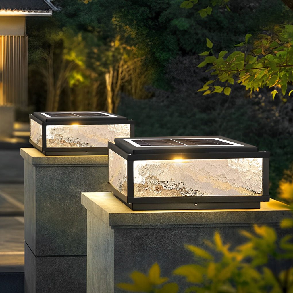 Modern Waterproof Square LED Outdoor Pillar Light