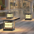 Premium Square Waterproof Metal Solar Brick Pillar Lights