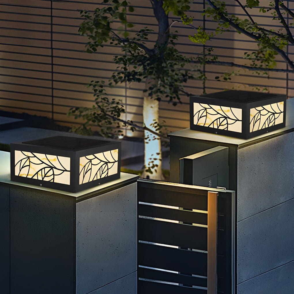 Modern Square LED Outdoor Gate Pillar Lights