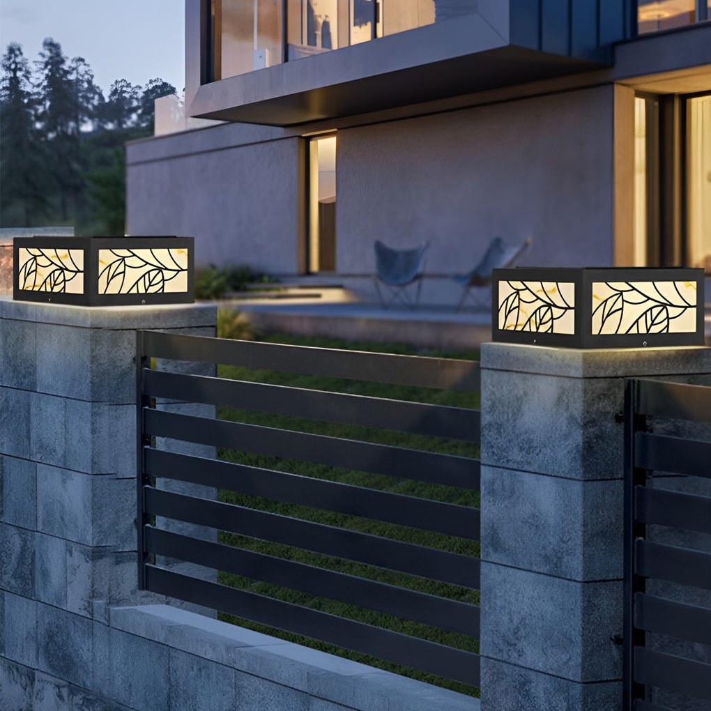 Modern Square LED Outdoor Gate Pillar Lights