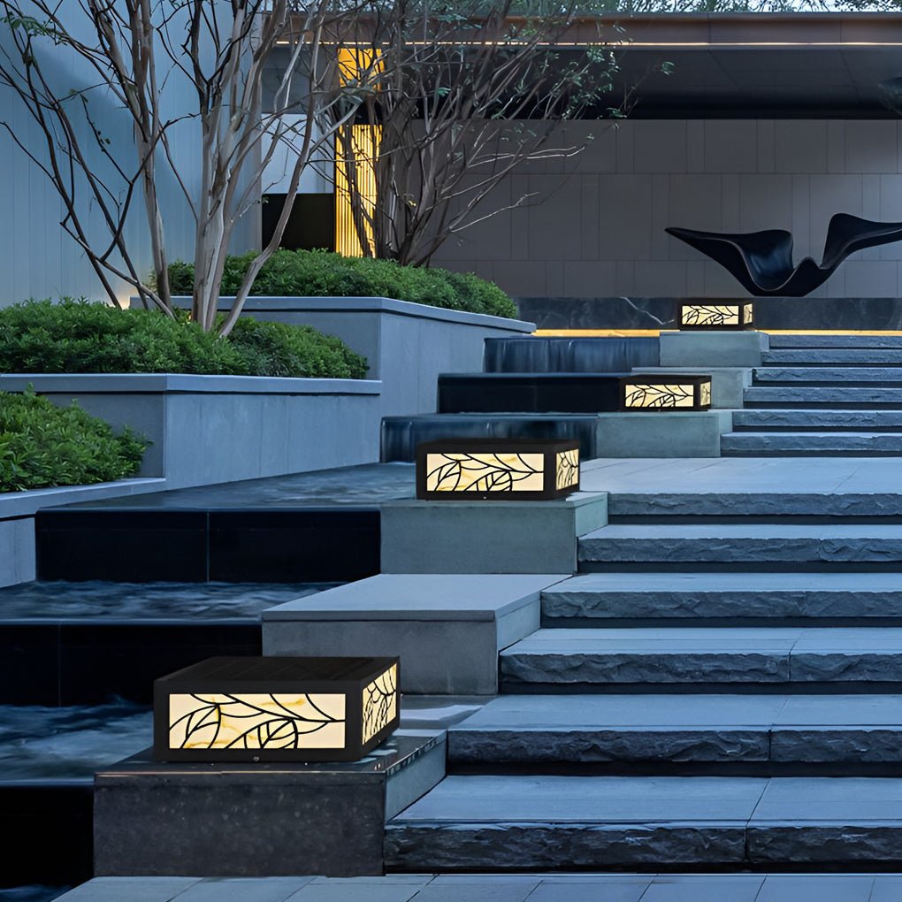 Modern Square LED Outdoor Gate Pillar Lights