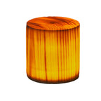 Modern LED Cube Lamp with Wood Grain Finish