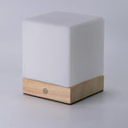 Mini Cube LED Wood Table Lamp - Ambient Square Design