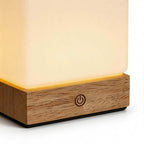 Mini Cube LED Wood Table Lamp - Ambient Square Design