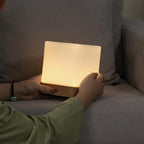 Mini Cube LED Wood Table Lamp - Ambient Square Design