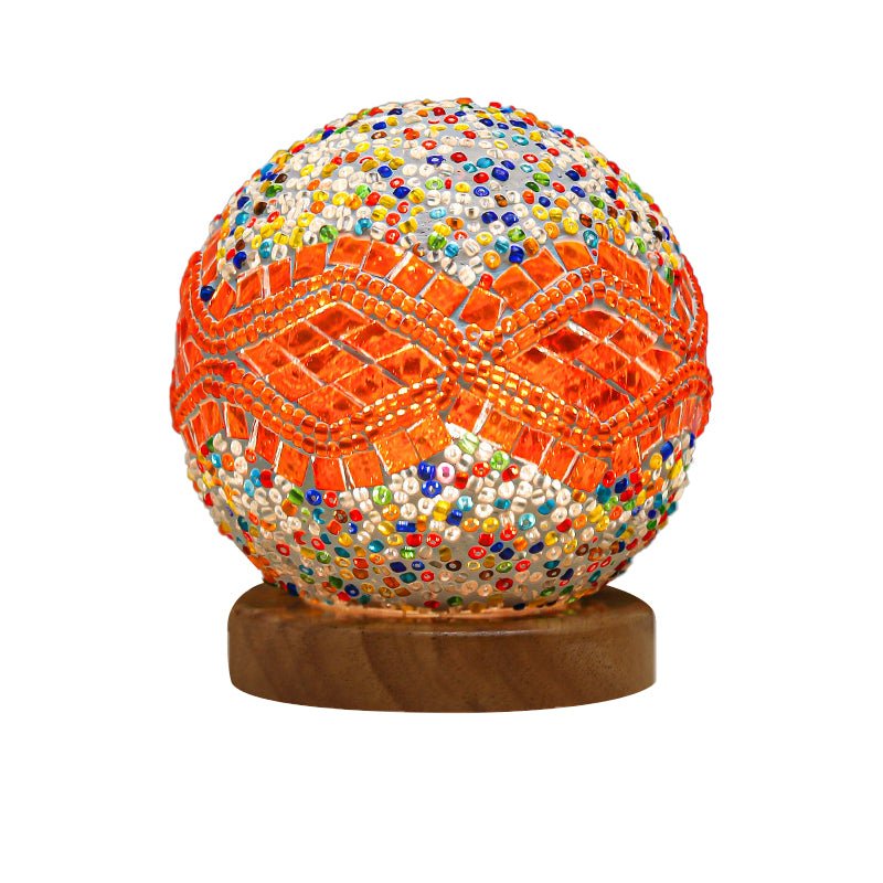 Mosaic LED Stained Glass Table Lamp