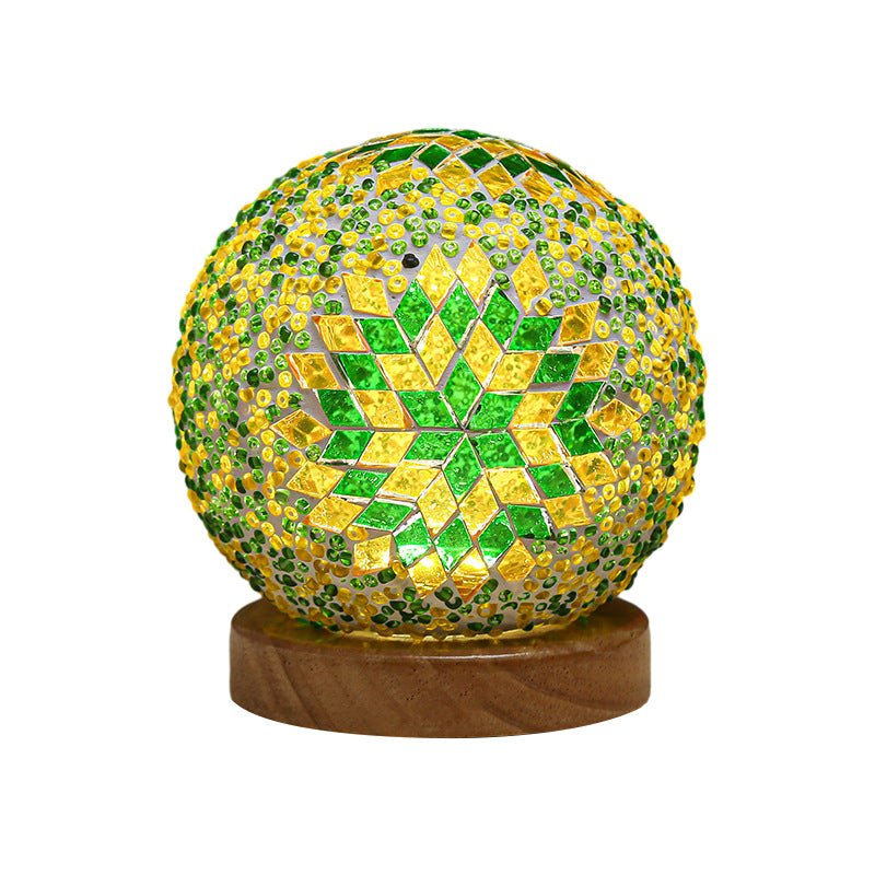 Mosaic LED Stained Glass Table Lamp