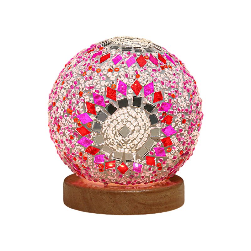 Mosaic LED Stained Glass Table Lamp