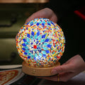 Mosaic LED Stained Glass Table Lamp