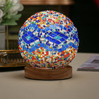 Mosaic LED Stained Glass Table Lamp