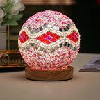 Mosaic LED Stained Glass Table Lamp