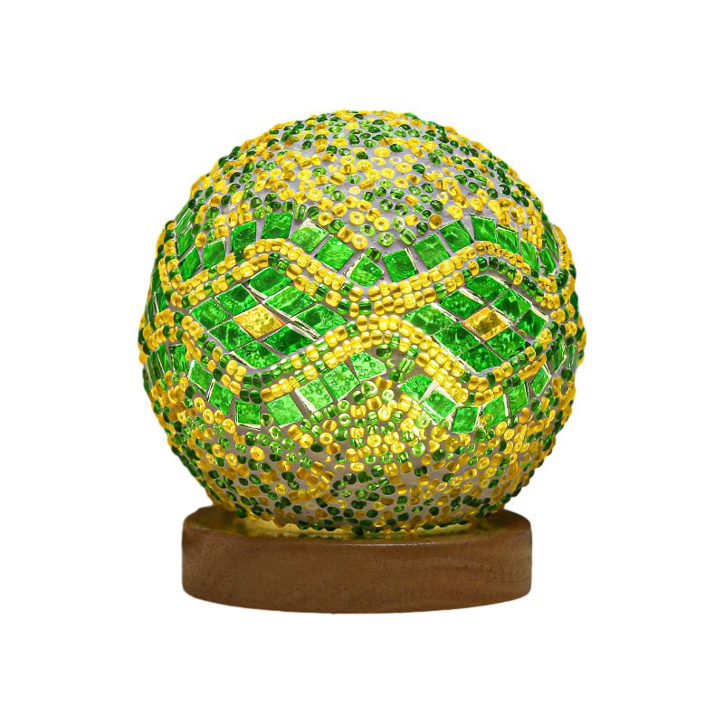 Mosaic LED Stained Glass Table Lamp