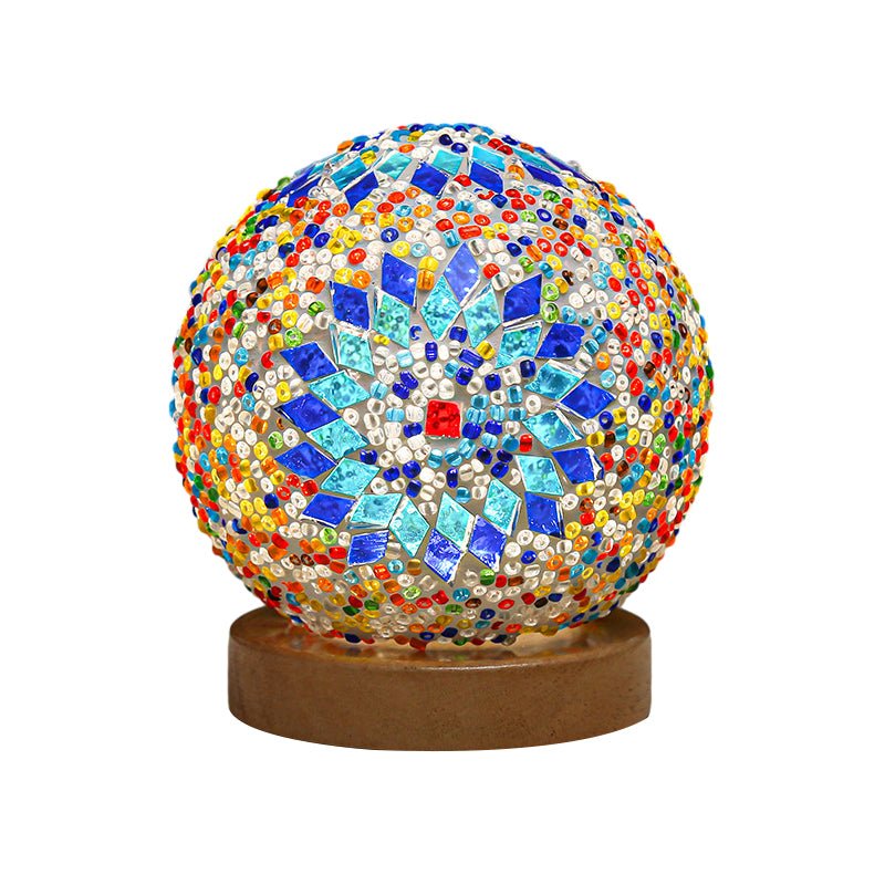 Mosaic LED Stained Glass Table Lamp