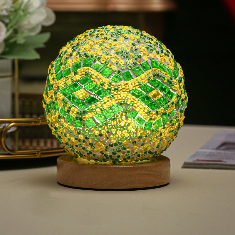 Mosaic LED Stained Glass Table Lamp