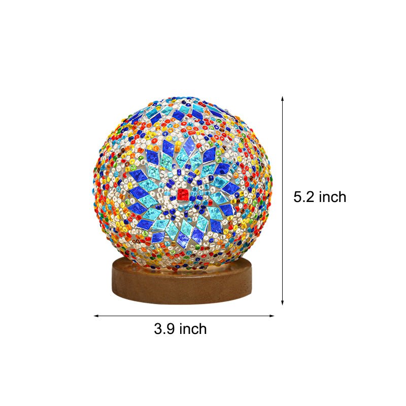 Mosaic LED Stained Glass Table Lamp