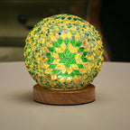 Mosaic LED Stained Glass Table Lamp