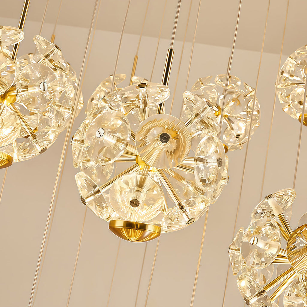 Modern Crystal Chandelier for High Ceilings
