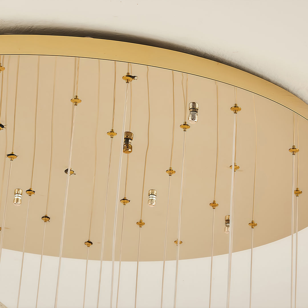 Modern Crystal Chandelier for High Ceilings