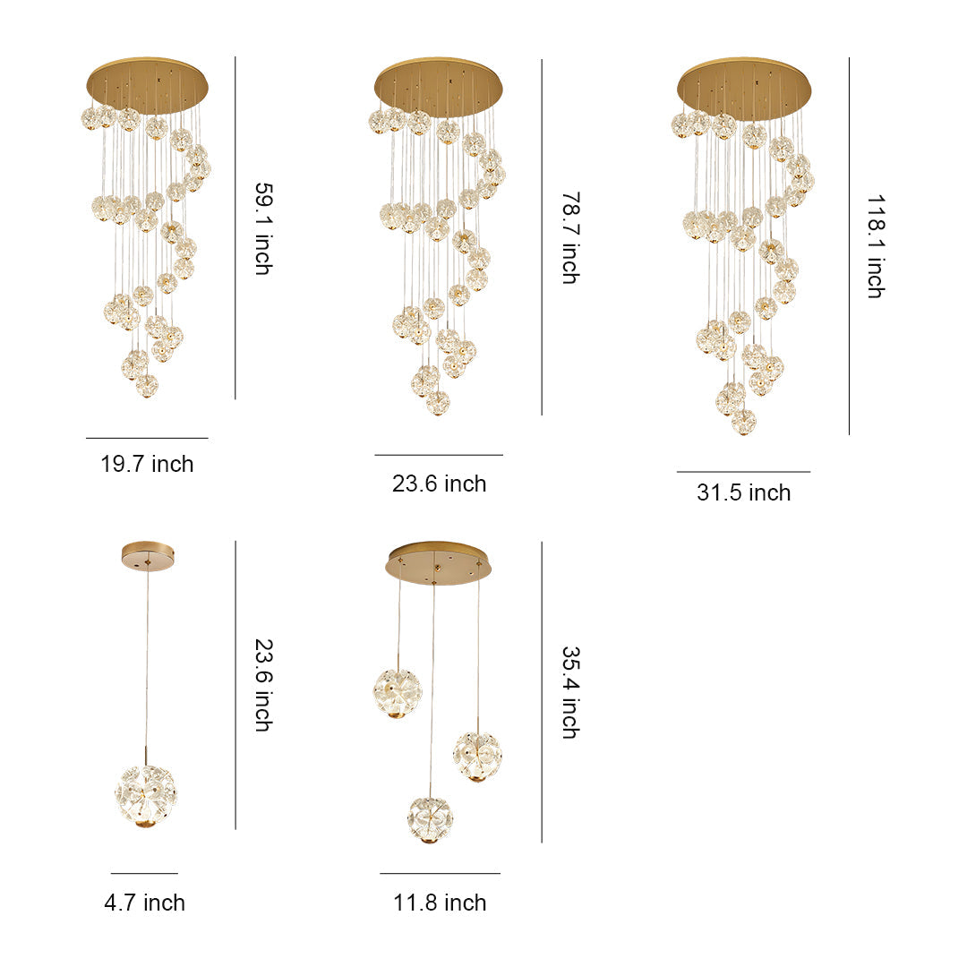 Modern Crystal Chandelier for High Ceilings