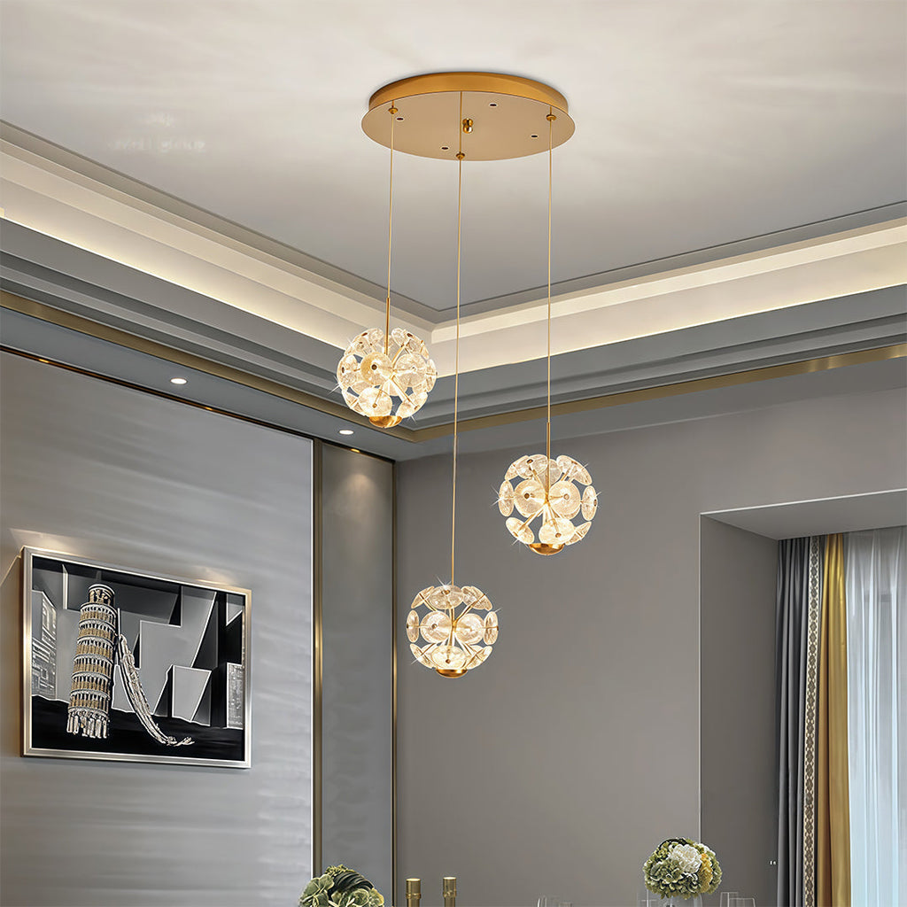 Modern Crystal Chandelier for High Ceilings
