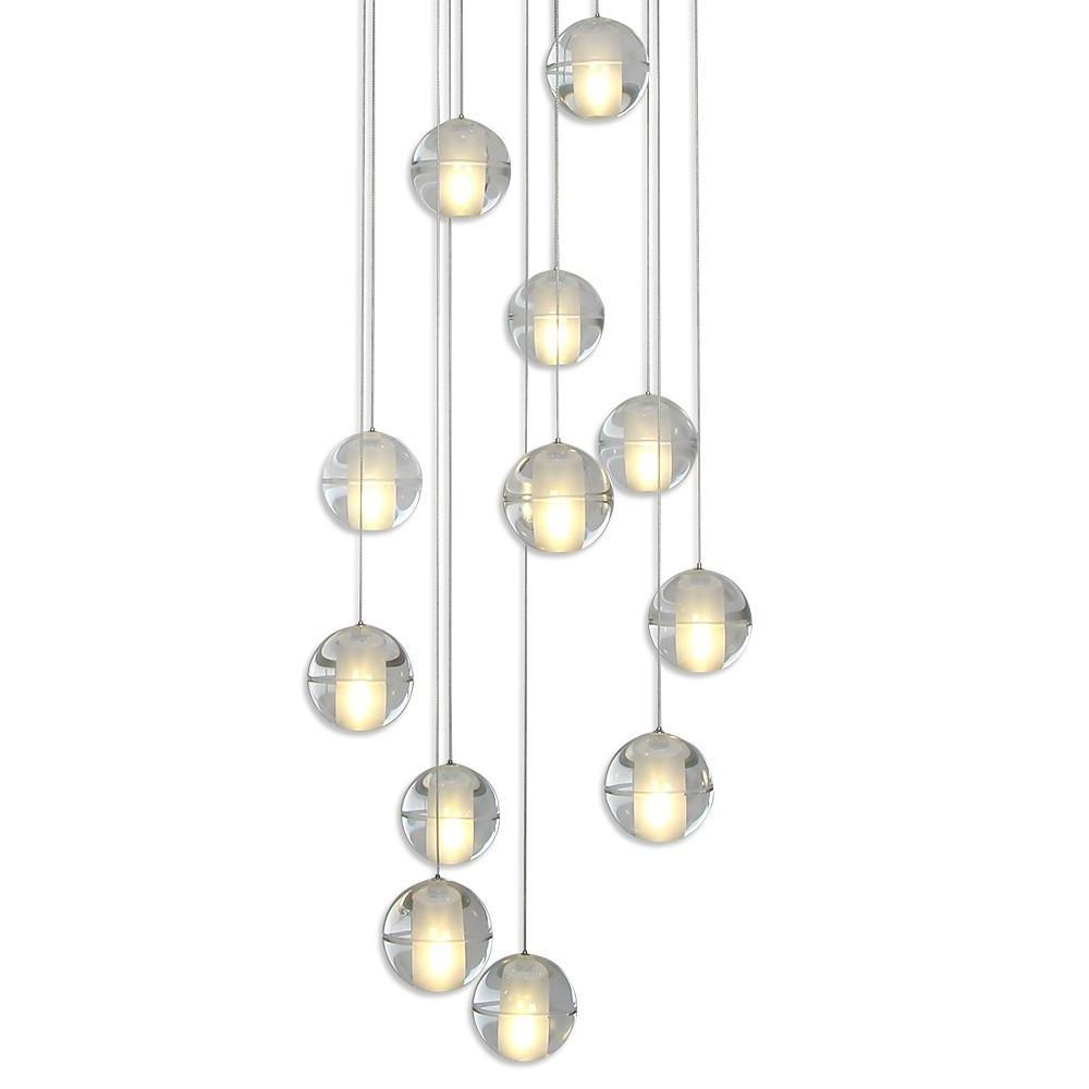 Modern Crystal Round Ball Chandelier for Staircase