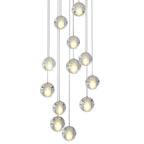 Modern Crystal Round Ball Chandelier for Staircase