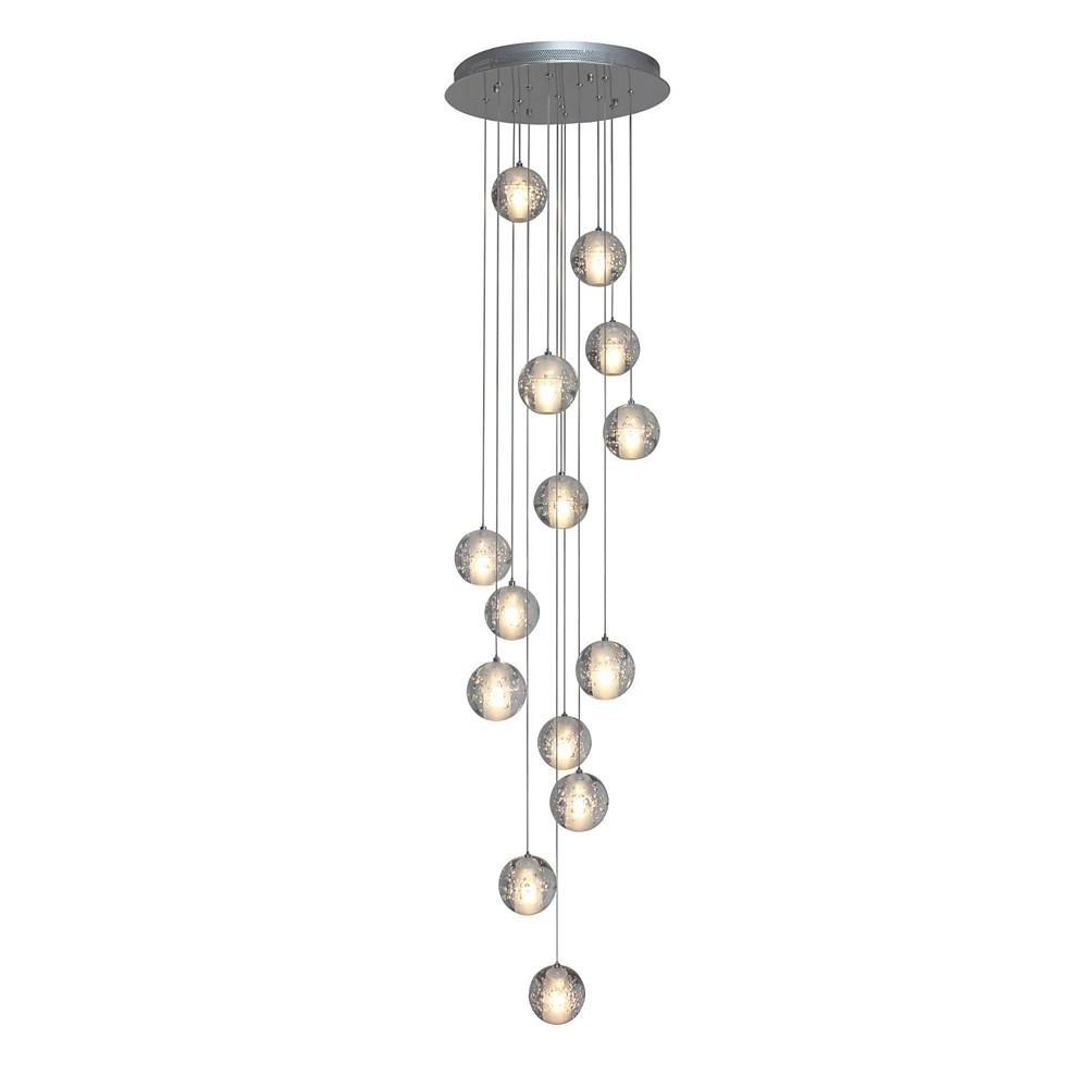 Modern Crystal Round Ball Chandelier for Staircase