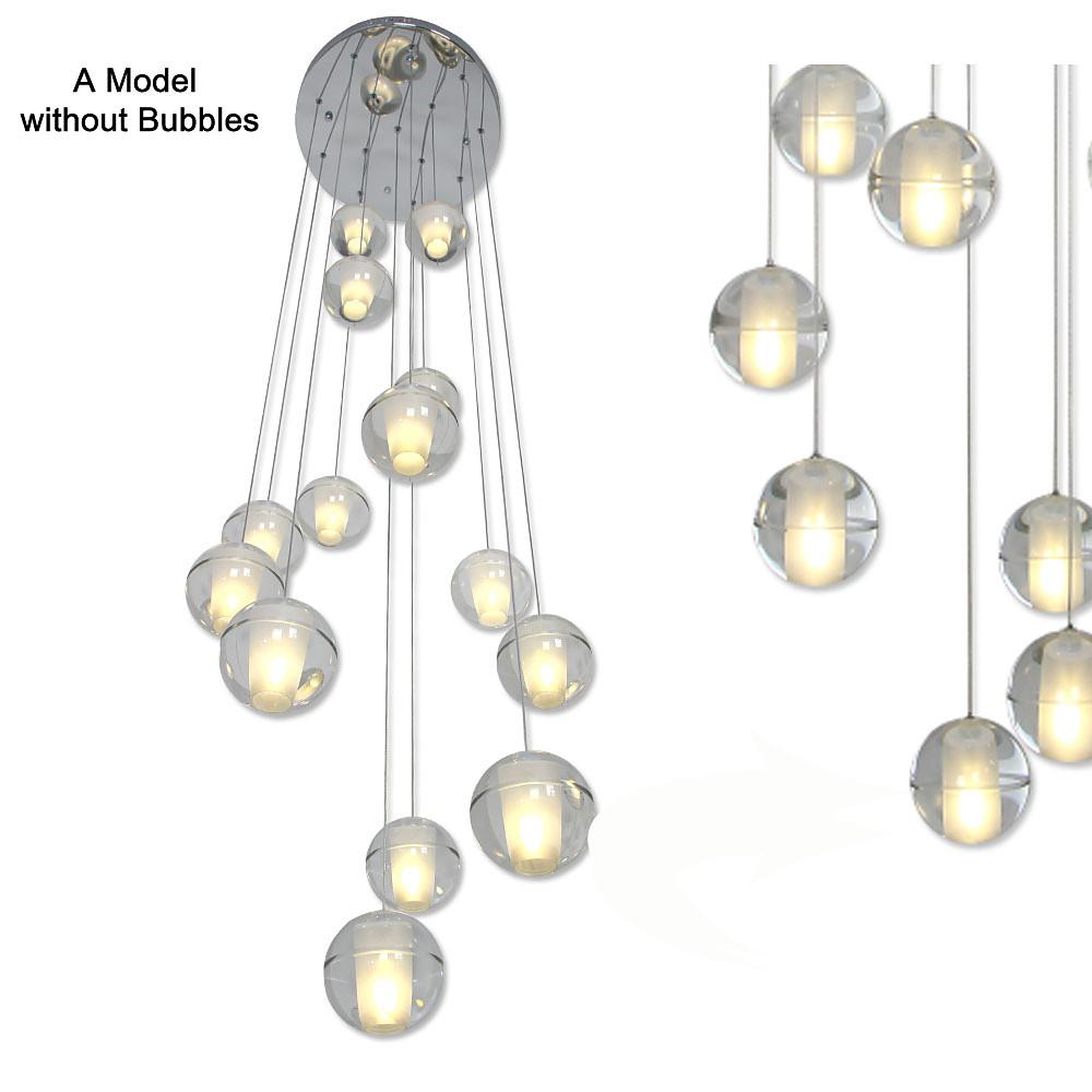 Modern Crystal Round Ball Chandelier for Staircase