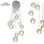 Modern Crystal Round Ball Chandelier for Staircase
