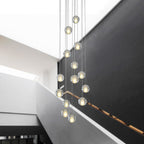 Modern Crystal Round Ball Chandelier for Staircase