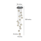 Modern Crystal Round Ball Chandelier for Staircase