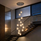 Modern Crystal Round Ball Chandelier for Staircase
