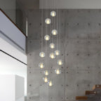 Modern Crystal Round Ball Chandelier for Staircase