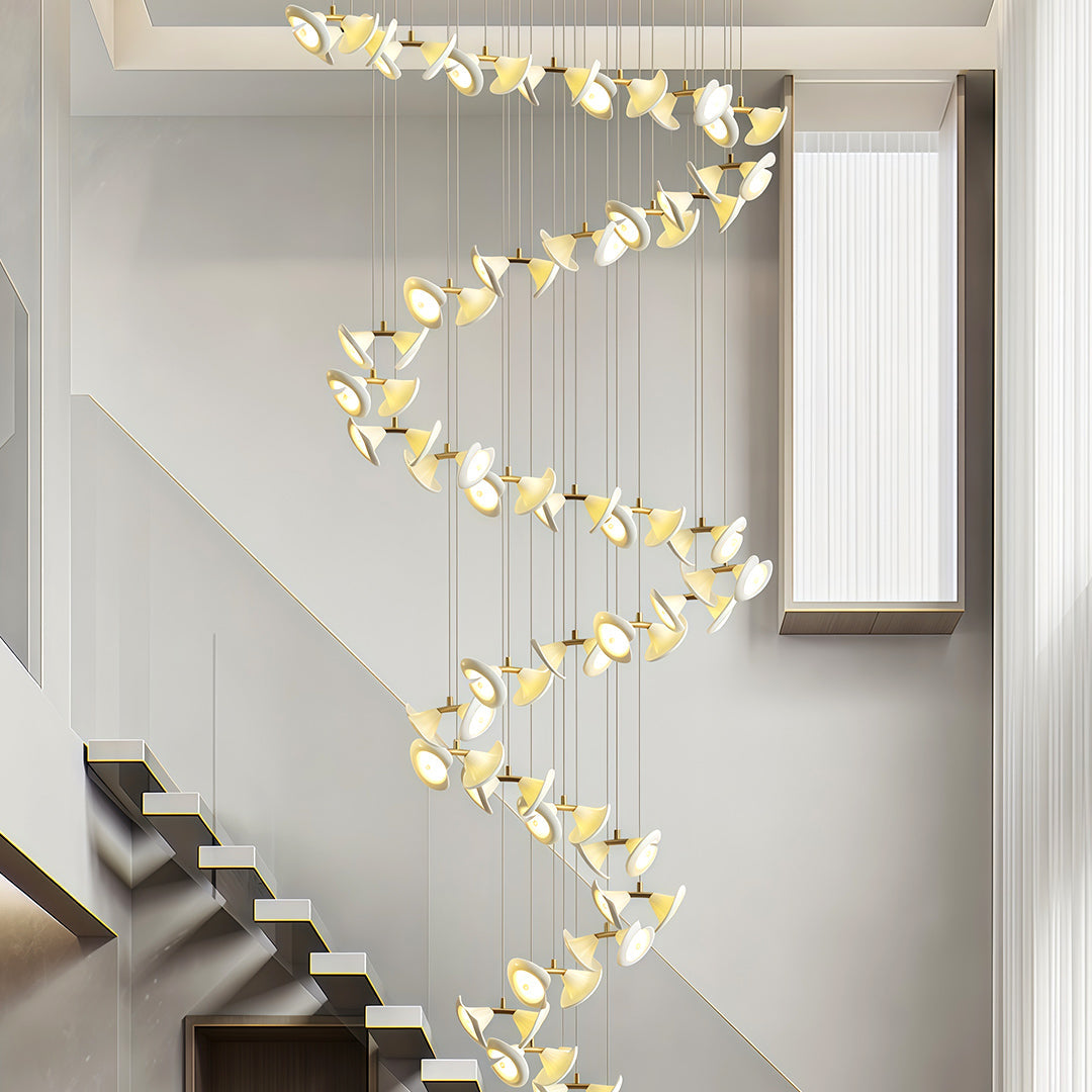 Luxury Tulip Flower Ceramic Chandelier - Elegant Ceiling Light