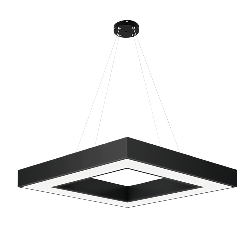Contemporary Black LED Multi-Diamond Chandelier Ceiling Light