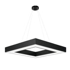 Contemporary Black LED Multi-Diamond Chandelier Ceiling Light