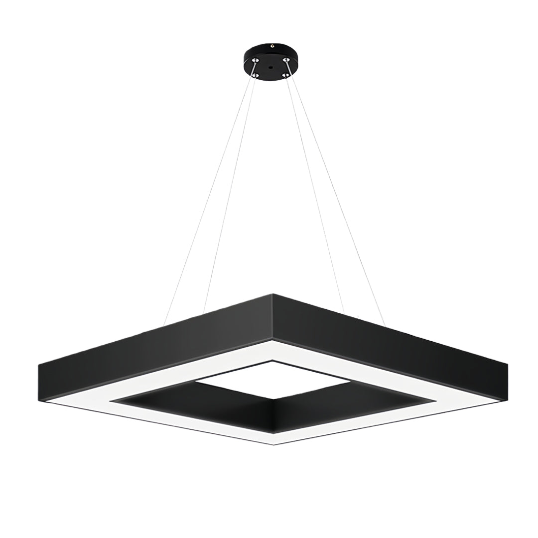 Contemporary Black LED Multi-Diamond Chandelier Ceiling Light