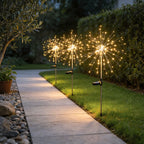 Premium Solar LED Starburst Garden Lights - Waterproof Firework Landscape Decor