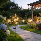 Premium Solar LED Starburst Garden Lights - Waterproof Firework Landscape Decor