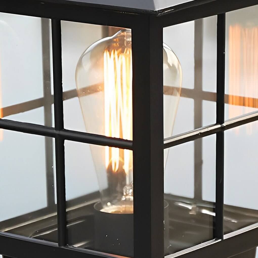 Premium Black Waterproof LED Stone Pillar Light