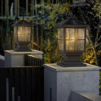 Premium Black Waterproof LED Stone Pillar Light