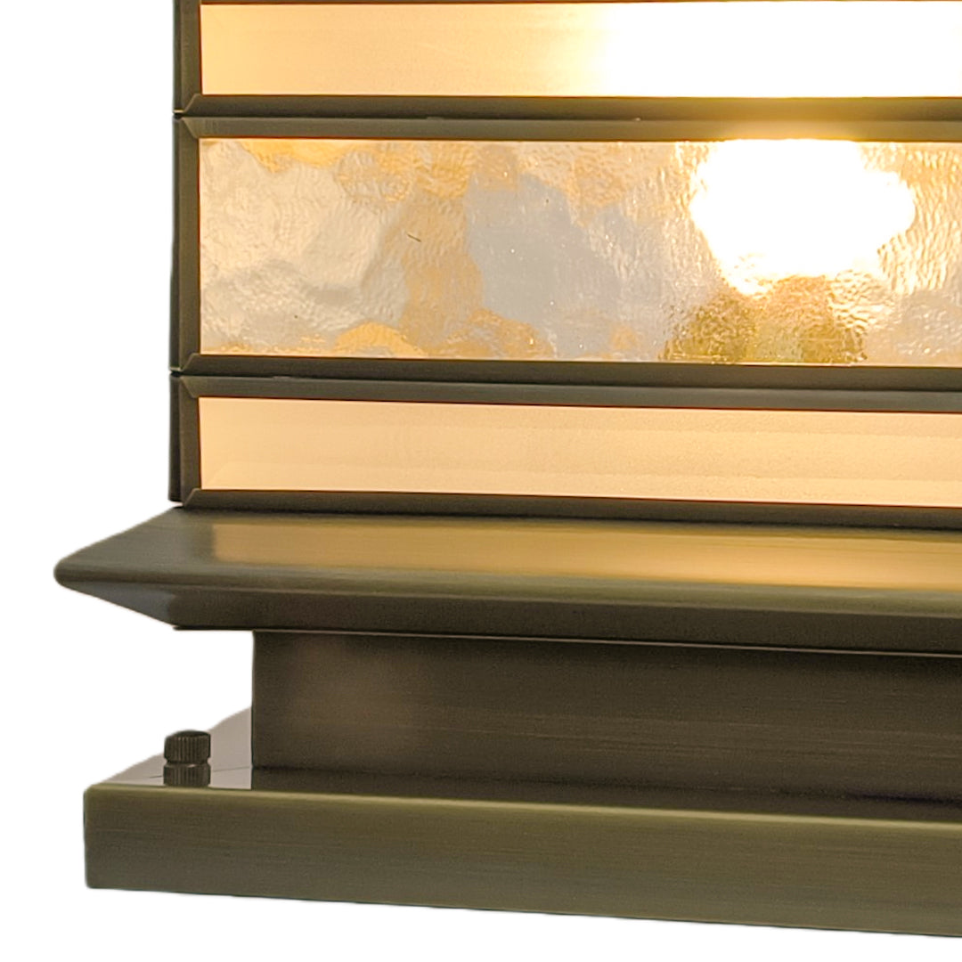 Premium Retro Copper Solar Stone Pillar Lights - Waterproof Fence Post Illumination