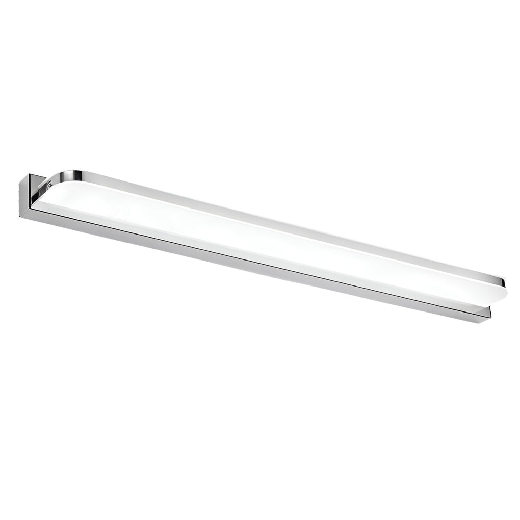 Polished Iron Trim LED Bathroom Vanity Light with Wall-Mounted Panel