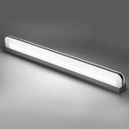 Polished Iron Trim LED Bathroom Vanity Light with Wall-Mounted Panel