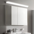 Polished Iron Trim LED Bathroom Vanity Light with Wall-Mounted Panel