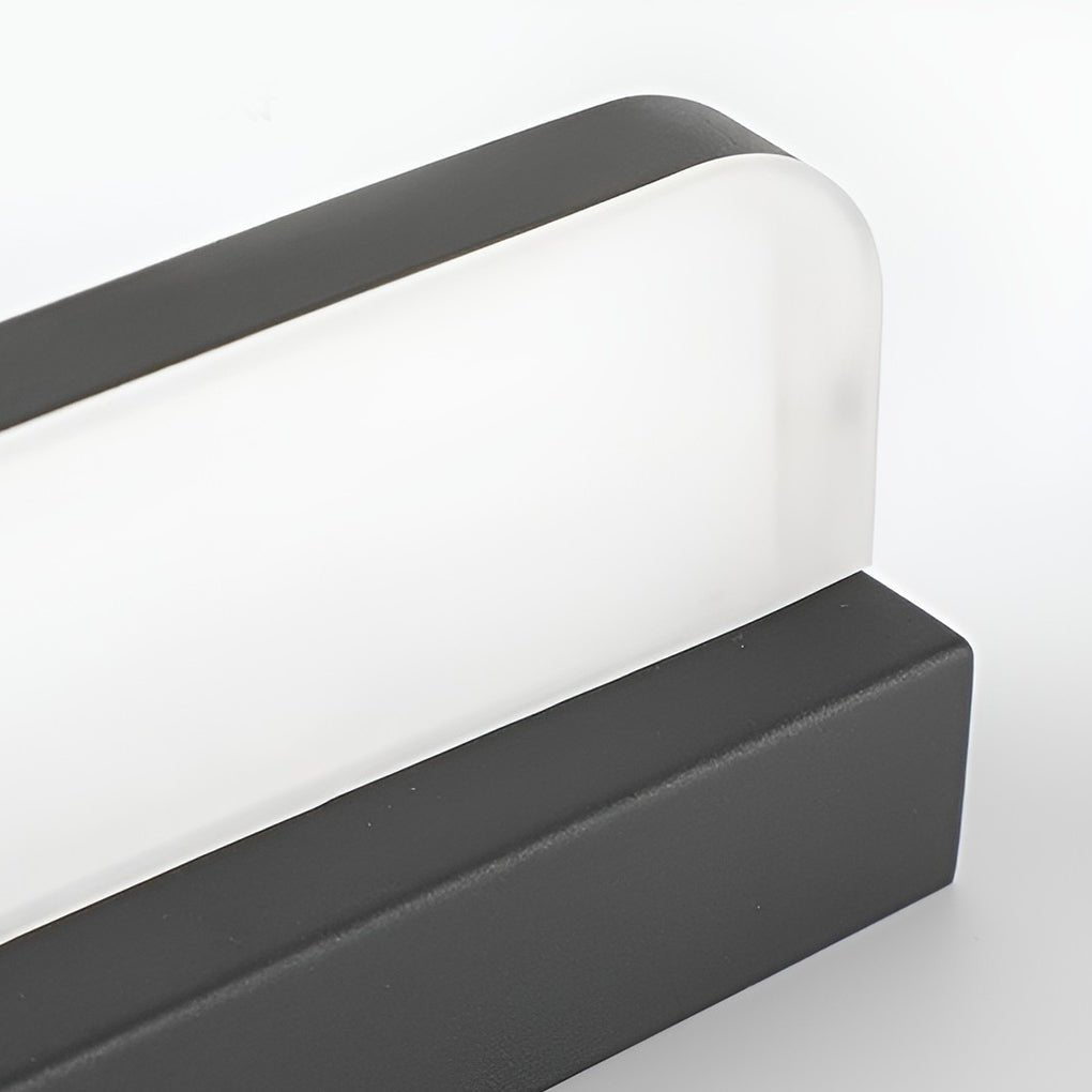 Polished Iron Trim LED Bathroom Vanity Light with Wall-Mounted Panel