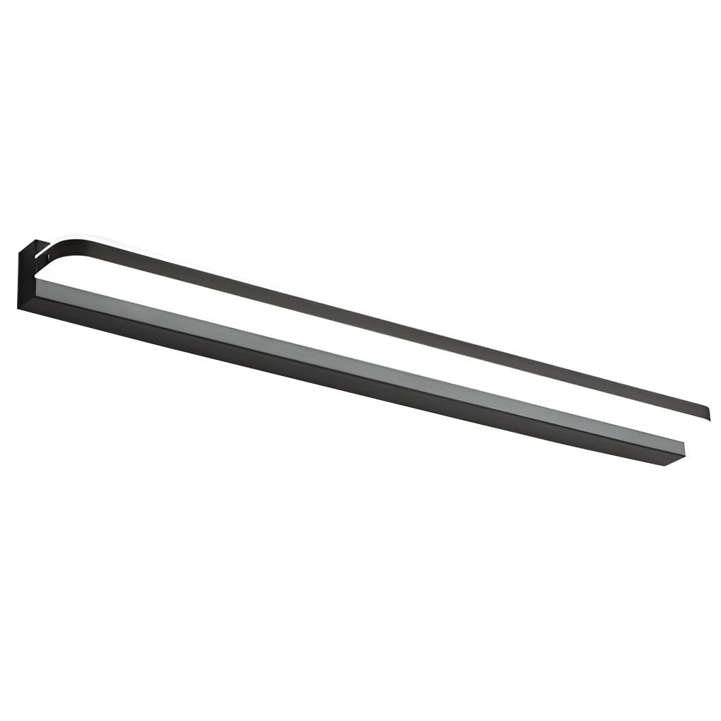Polished Iron Trim LED Bathroom Vanity Light with Wall-Mounted Panel