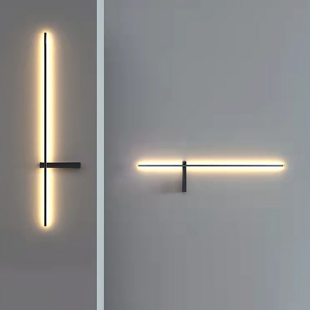 Modern Black Waterproof LED Linear Wall Light